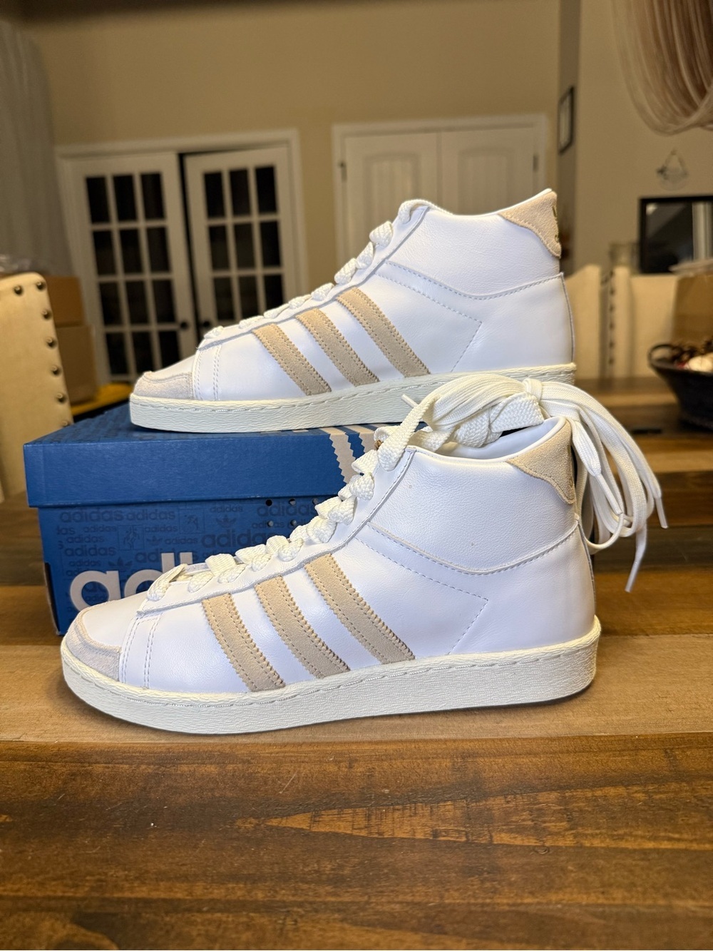adidas Jabbar Hi W Shoes (Cloud White / Crystal Linen / Off White)